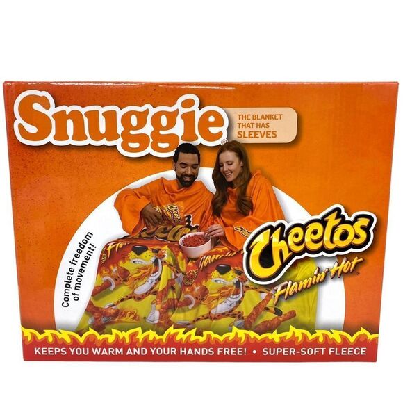 Snuggie Flaming Hot Cheetos Fleece Blanket New - Picture 6 of 9